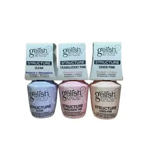Harmony Gelish Brush On Structure Gel 3pcs (Clear/Cover/Translucent) Great Deal 0.5 fl oz (15 ml) each
