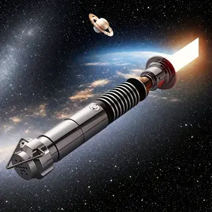 LUKE V1 pixel Upgrade Heavy Duty Metal Duel Sports Lightsaber, Somatosensory Motion Control, 34 Sets of Sound Effects, 16 Color Changes, Suitable for Outdoor Sports, Party, Halloween Cosplay, Birthday, Christmas Gift