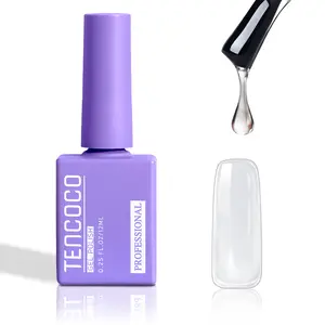 Tencoco Nail Polish Gel, Rubber Base Coat, 12ml for Gel Nail Polish Soak Off LED Nail, High Viscosity Base Coat