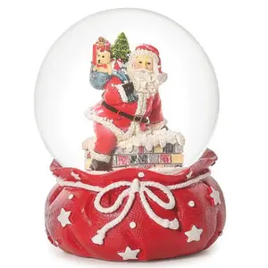 Lighted 5.5in Santa in Bag Dome Water Lantern