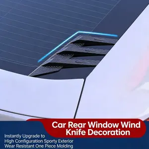 Universal Car Rear Window Louver Decoration, Streamlined Blade Design, Racing Style DIY Decal Sticker, Car Decals, Self-Adhesive Body Modification Accessory