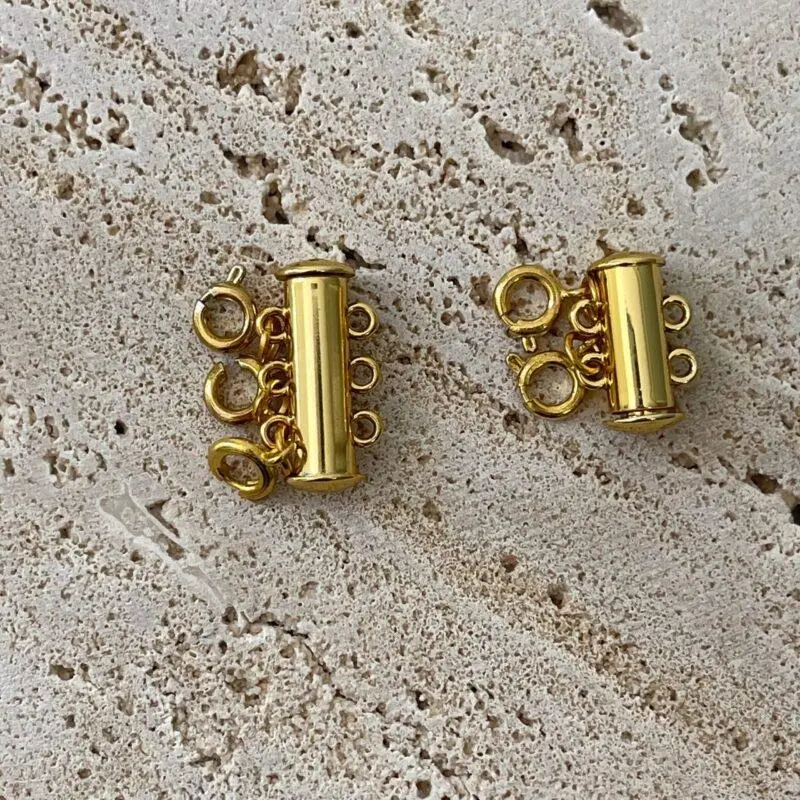 Necklace Separator - 18k Gold Plated Brass, Waterproof, Tarnish Free, Hypoallergenic, 1 Year Warranty, Choose from 3 String or 2 String Options