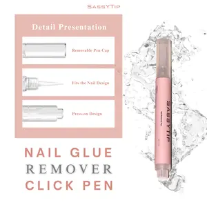 SASSYTIP Premium Nail Glue Remover Pen, Nail Glue Remover For Press On Nails, Click&Remove Pen Design, For Fake Nails Debonder Adhessive Remover, 3ml/0.11fl oz