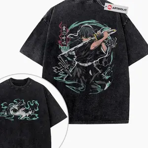 Muichiro Tokito Shirt, Demon Slayer Shirt, Anime Shirt, Vintage T-Shirt 2-Sided , Graphic Tee, Unisex Fashion, Full Color, Full Size, For Men, For Women