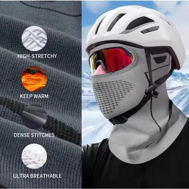 High Stretch Full Head Balaclava, Unisex Windproof Face Mask for Motorcycle & Skiing, Breathable All-Season Under-Helmet Protection