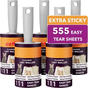 Lint Rollers for  Extra Sticky,  Sheets Mega Value Set Lint Roller with 5 Upgraded Handles, 5 Rollers Portable Pet Lint Remover for Clothes, Furniture, Carpet,  &  Hair Removal
