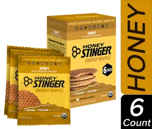 Honey Stinger, Individual Healthy Organic Snack Waffle, Honey, 6 Ct Coffee Breakfast
