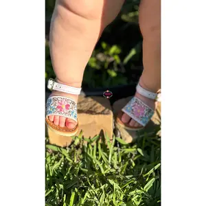 Clarissa - White Embroidered Buckle PREORDER Shoe Footwear