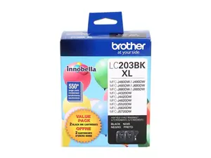 Brother LC2032PKS High Yield Innobella Ink Cartridge - Dual Pack - Black Brother LC2032PKS High Yield Innobella Ink Cartridge - Dual Pack - Black
