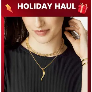 FaithHeart Italian Horn Necklace Cornicello Pendant for Men Women