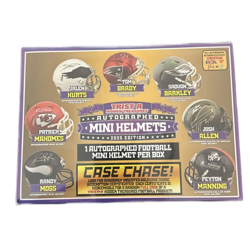 2025 Tri-Star Hidden Treasures Autographed Mini Helmets Edition - 1 Autographed Football Mini Helmet per Box - Case Chase!