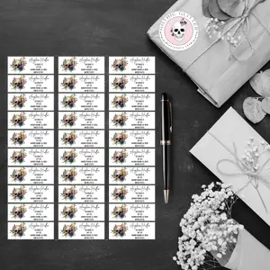 Floral Skull Address Labels Floral Skull Address Labels