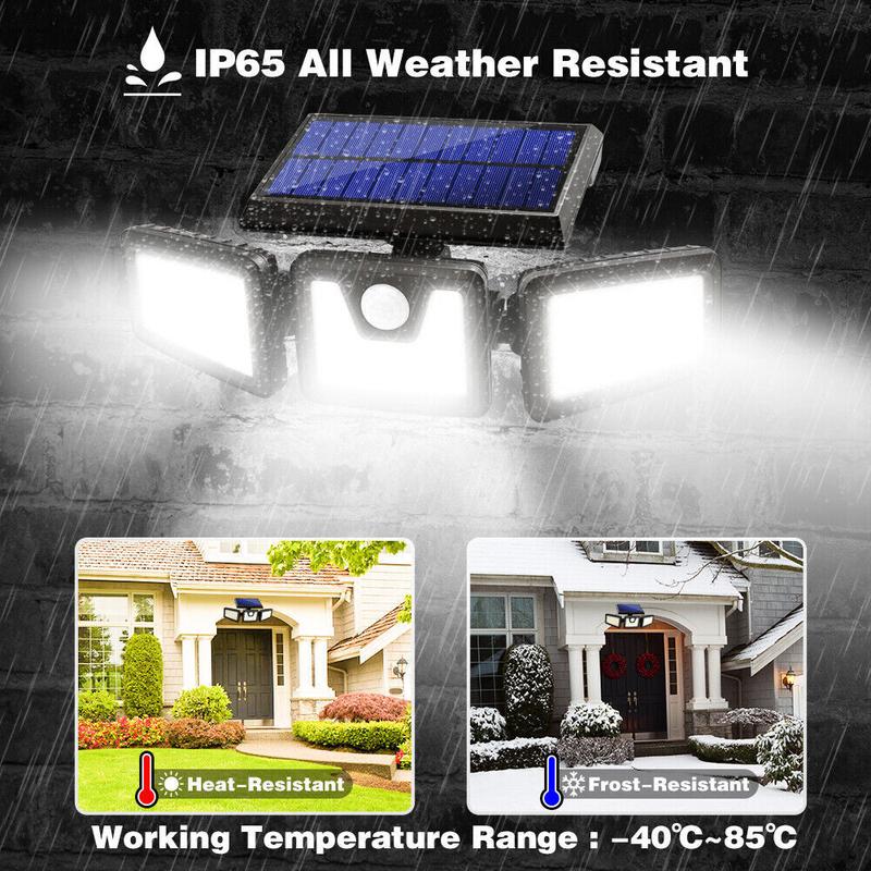 2 Pack LED Motion Sensor Solar Lights Outdoor IP65 Waterproof Security Lamp New, TikTokShopBlackFriday