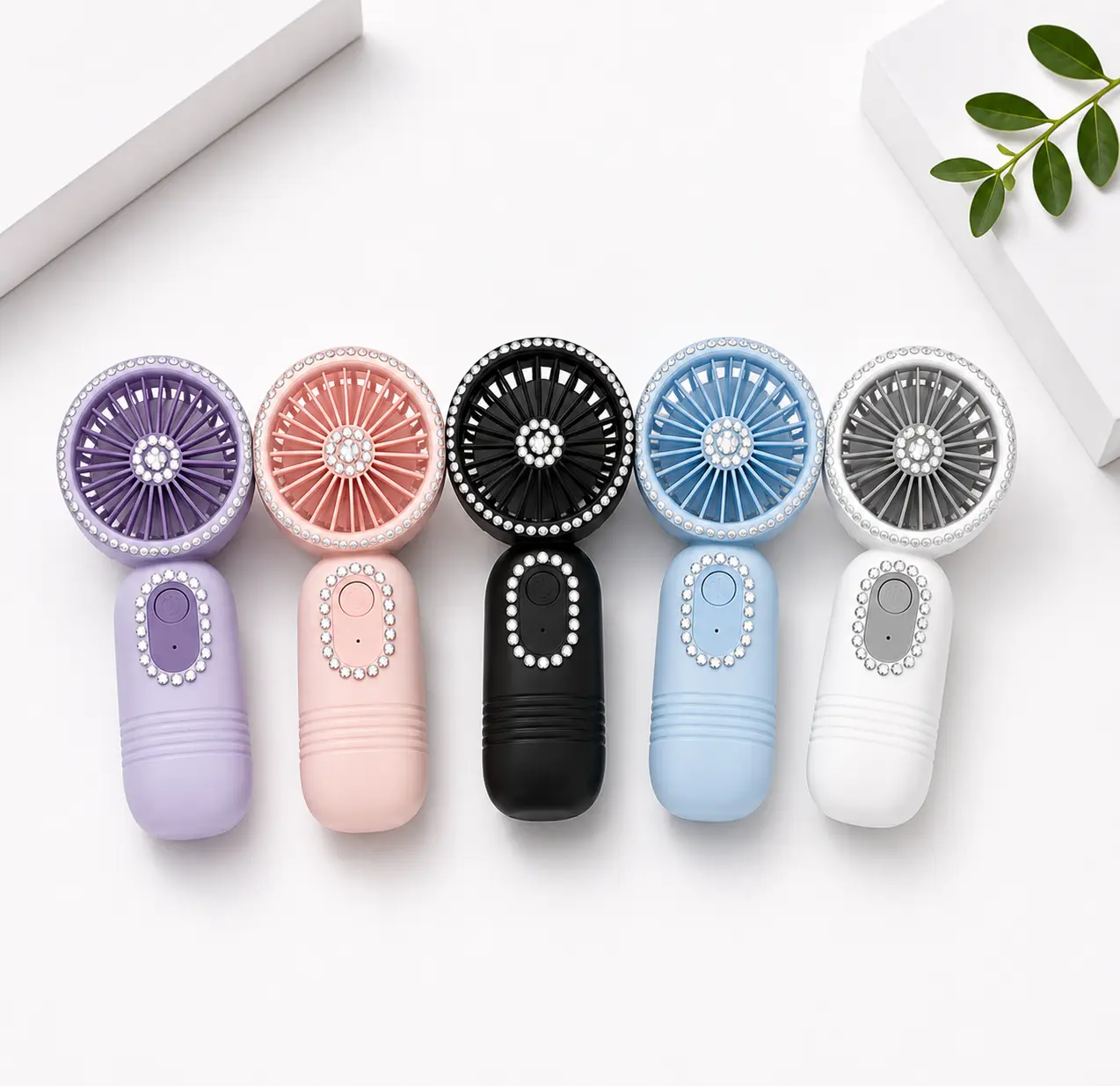 Royal Mini Portable Blinged Lash Fan | Rechargeable USB Lash Extension Fan
