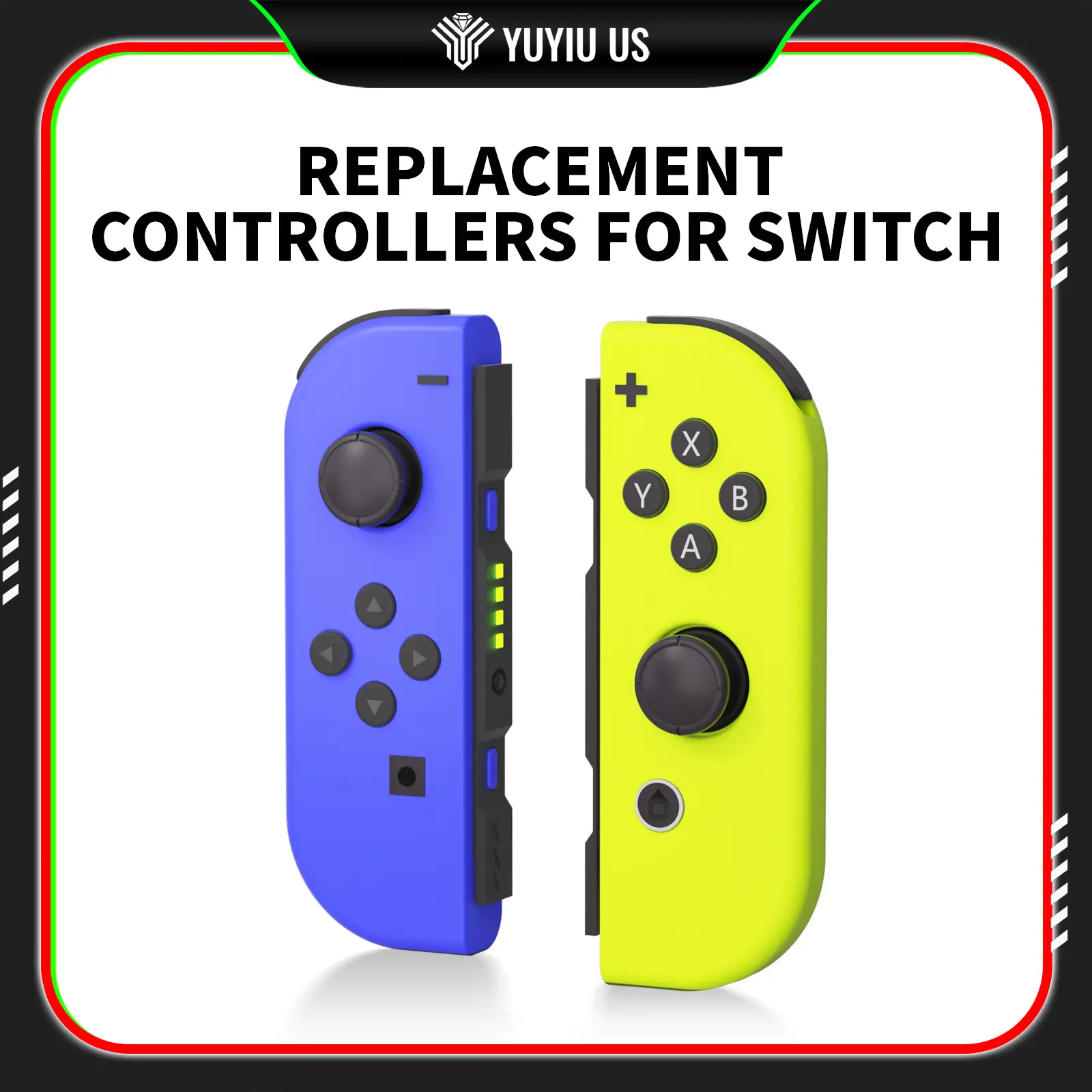 Wireless Joy-Con L/R Controller Replacement for Switch Consoles - Sohochic Enhanced Wireless Controllers Accessory with Auto Wake, Auto Sleep, Motion Control, Dual Vibration, Screenshot Functionality