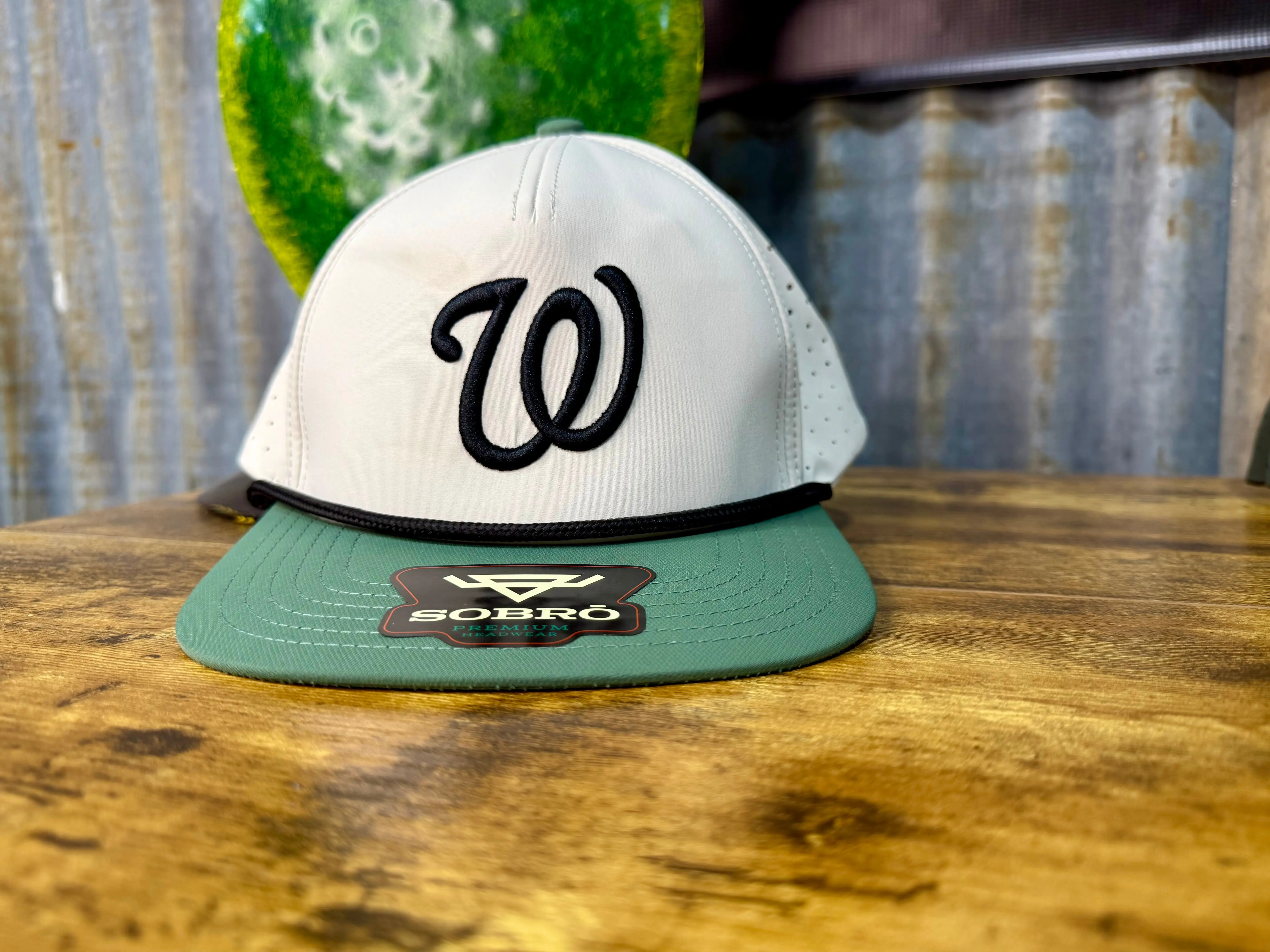 Sobro Rope Hat with "W" Puff Embroidery, Fashion Clothes Accessory for Daily Wear