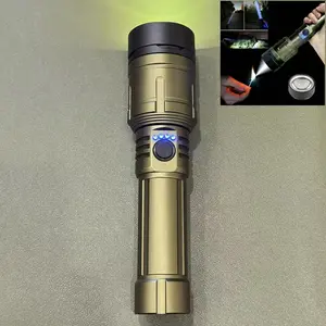 Mago Tactical Flashlight 3000-Lumen IP68 Waterproof Rechargeable LED with Power Bank 5 Modes 5000mAh Battery for Camping Emergency Gear