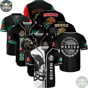 Mexican Baseball Jersey, Personalized Mexico Baseball Jersey, Custom Jersey Shirt, Baseball Jersey for Men Summer Wear Party Tee