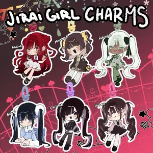 Mochitokki Rainbow Jirai Girls Keychains - 3x3" Unique Colorful Charms with Hooks for Easy Attachment - Perfect for Fans of All Hues