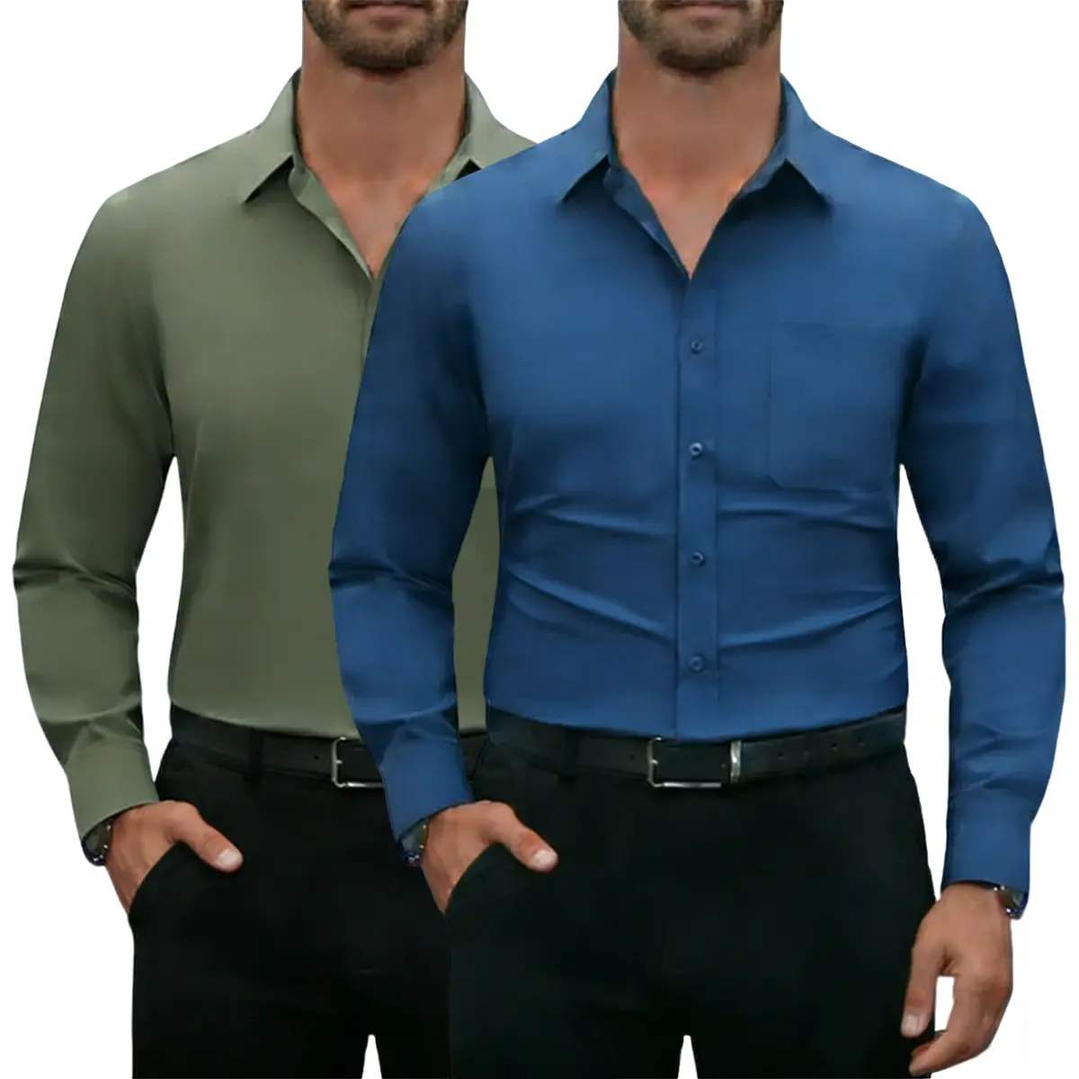 Lake blue + army green