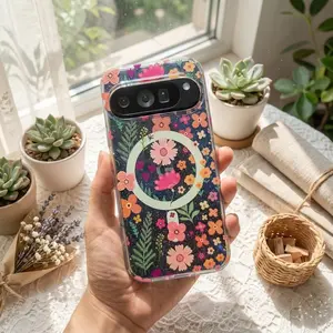 Gradient Blue Bling Magnetic Phone Case For Google Pixel 9 10 Pro XL 9A 10A Shockproof Protective Clear Silicone Soft Cover Casing Accessories