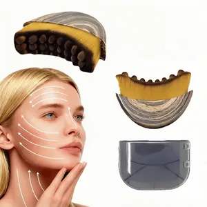 Face Massager For Lymphatic Drainage - Facial Sculpting Brush To Define Jawline & Reduce Chin Fat, Ergonomic Gua Sha Tool For Puffiness And Fatigue Relief Contour