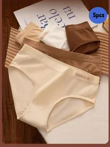 Women's Underwear Set, 5-Piece Cotton Panties, Soft Breathable Low Waist, Comfortable Fitted Ladies' Undies, All Seasons, Everyday