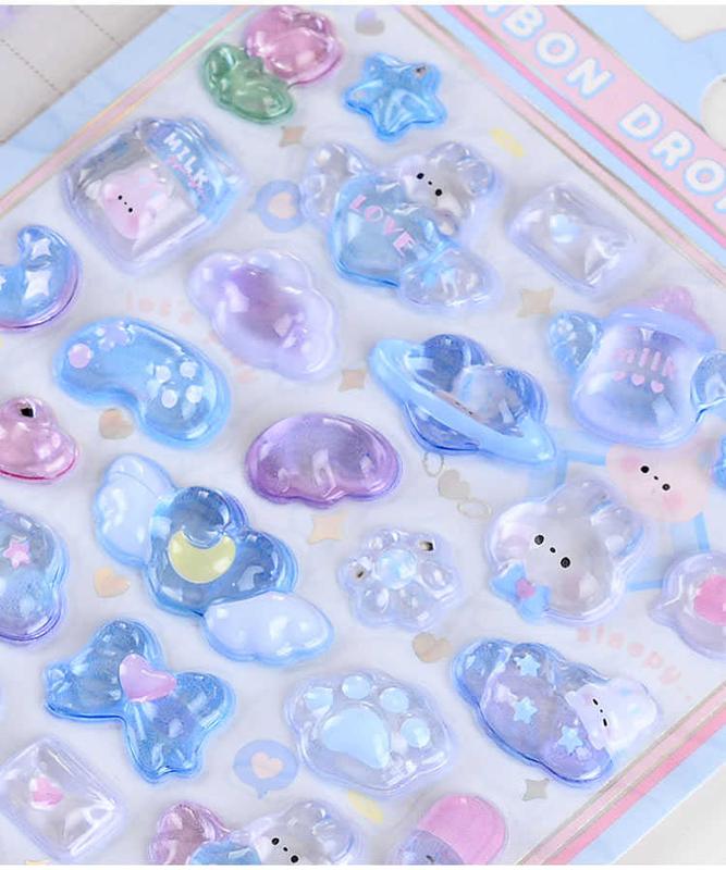 Stickers Selectable 3D Puffy Carton Animal Sticker Random Design Cute 3D Sticker Room Decor DIY Decorative Decal for Phone Case Water Cup Supplies Cellphone Smartphone Screen Protector Casing Cover Shockproof Protection Mini Protective Scrapbooks Fun Kids