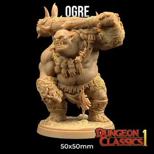 Ogre Dungeon Classics Monster | The Dragon Trappers Lodge | 32mm Scale | Miniature TTRPG Mini DnD Dungeons Dragons Wargame