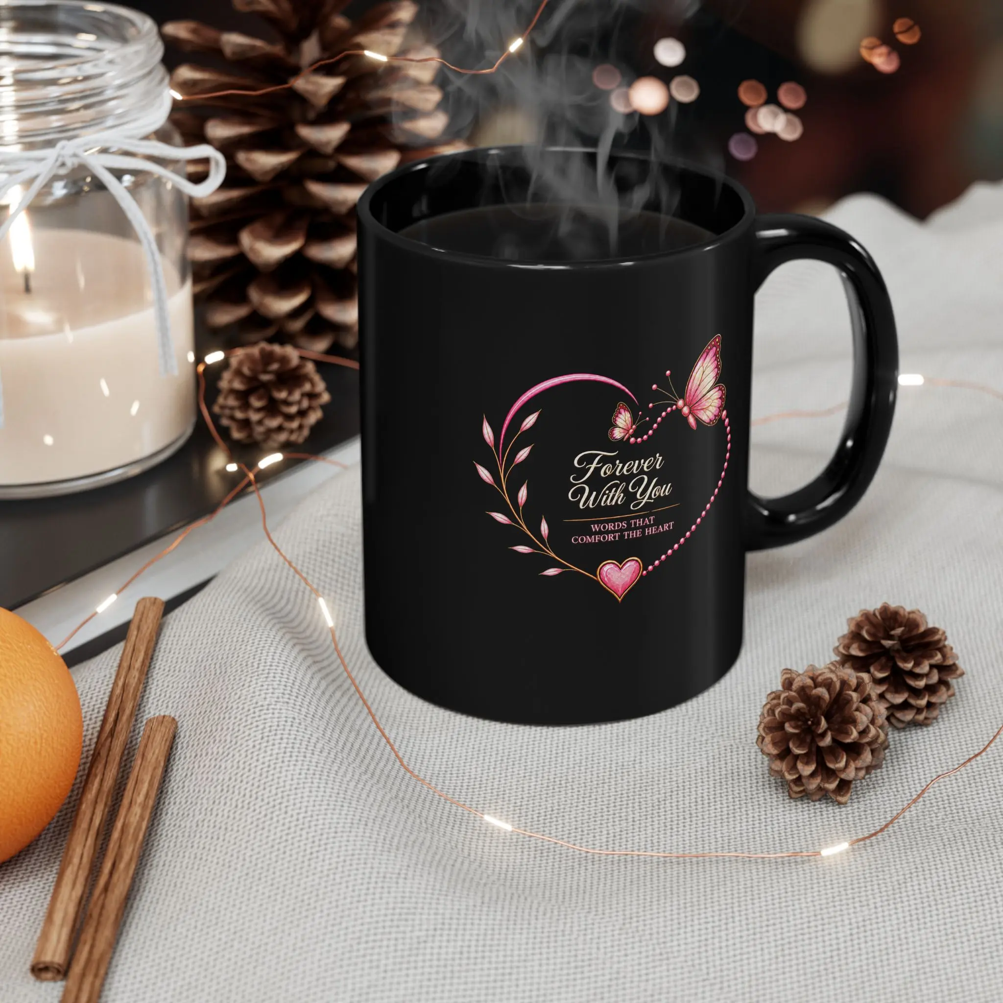 Forever With You Memorial Mug | Sympathy Gift for Loss of a Loved One | Butterfly Remembrance Mug