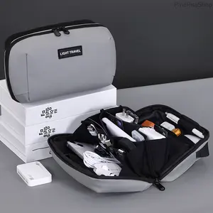 Multi-Compartment Digital Storage Bag, Lightweight Portable Organizer for Data Cables, Mouse, Earphones, Power Bank – Outdoor Travel Sports Tech Accessories Bag