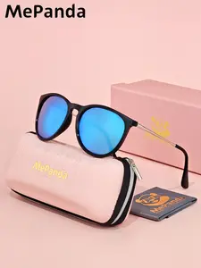 Mepanda Unisex Vintage Full Frame Sunglasses, Outdoor Party Casual Polarized Lenses, Uv400 Protection, All Seasons Style