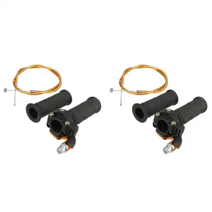 2 Set Restrictable Twist Throttle Cable Set for 47cc 49cc Mini Moto Bike Dirt Bike Quad