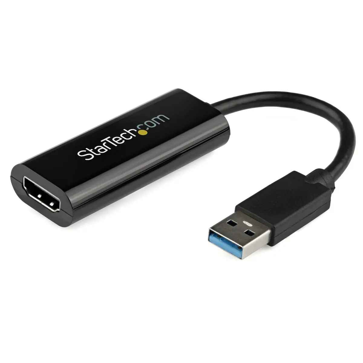 StarTech.com USB 3.0 to HDMI Portable Digital Device Accessory - 1080p (1900x1200) Slim-Compact USB Type-A to HDMI Monitor Converter - External Video & Graphics Card, Black, Windows Only (USB32HDES), Accessories
