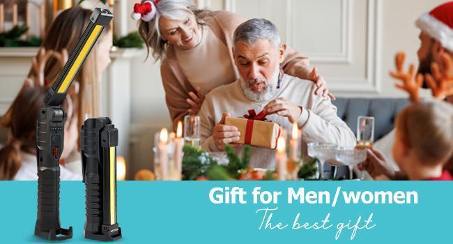 Rechargeable LED Work Light & Grill Light, Magnetic Base, 7 Modes, Portable Work Light for Repairs & Outdoor Use, Tool Gifts