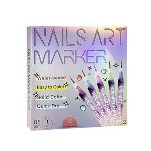 gift for valentines's day 1 set nail Doodle pen, 12 color nail paint pen, nail painting DIY, quick drying point paint pencil,nail art pen set, suitable for girls, family and salon DIY Tiktokshopblackfriday