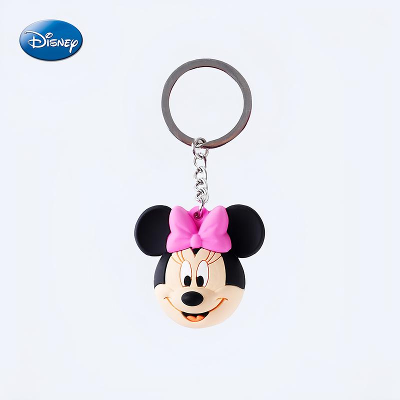 Disney Minnie Keychain 1PC Official License Cute Animal Bag Clip Charms Anime Figure Collector Keyring Backpack Decor Durable PVC Soft Rubber Gift