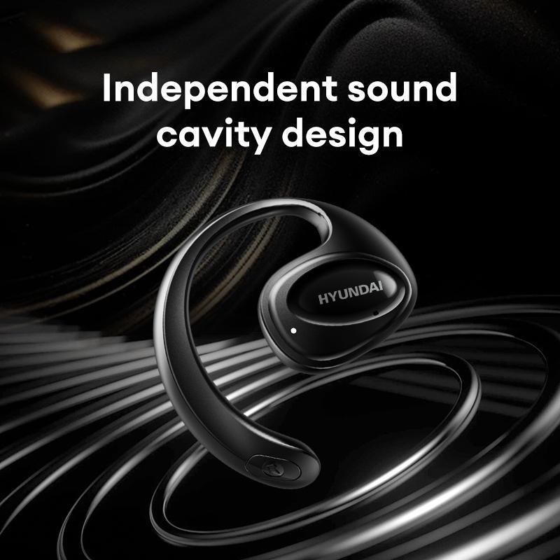 HYUNDAI X15 Ultra Wireless Headset with 2025 Bluetooth 6.0 for Faster, Stable Connection & Low Power Use, OWS Waterproof Sport Design, Noise Reduction Headphones with Mic & Earbuds