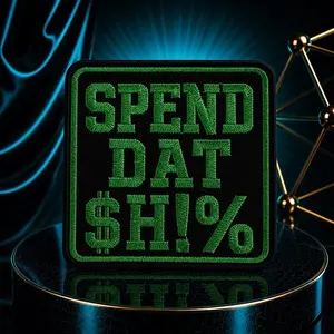 Spend Dat Cash Iron-On Embroidery Patch - Lady's Tops, Style-Focused Sweatshirts, Pullover Sewing Trim & Embellishment Applique, 1-Piece Fun Gift