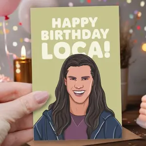 Trendy Birthday Greeting Card, Single Piece, Twilight Theme Card, Cultural Pop Art Design, Perfect Gift for Birthdays