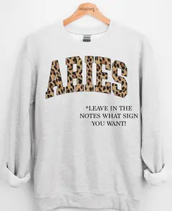Leopard Zodiac Sign Graphic Top
