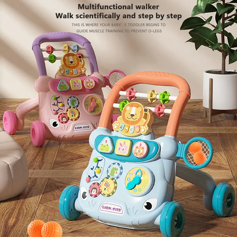 Walker Sit and Stand Push Learning Toys,Speed Adjustable Musical Activity Center with Water Tank