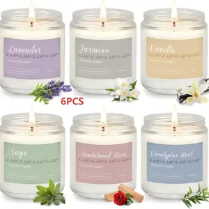 Aromatherapy candles, glass bottle candles/lavender, cedar, jasmine, berries, various colors, novel and relaxing, home kitchen decoration, soft aroma, fragrant soy candles, female creative gifts, bridesmaid gifts, weddings, daily use, Valentine's Day, Eas