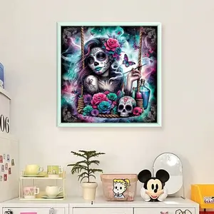 DIY diamond kits to attract alluring ghosts during Christmas, Halloween, and other holidays. Gemstone art, adorned with diamonds, ideal for all craft enthusiasts, wall decor lovers, and movie buffs.