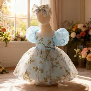 2262 Kids Dress Summer Baby Girl Dress Princess Tulle Dress Birthday Party Elegant Teen Clothes Party Evening Dress