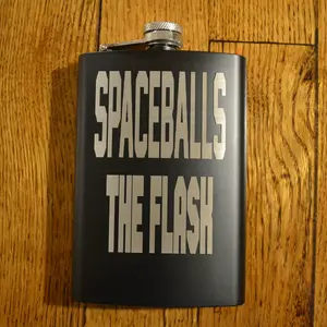 Spaceballs The Flask stainless steel laser engraved