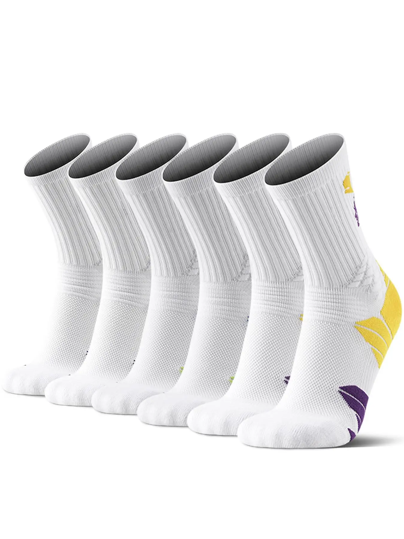 Men's Professional Sports Socks, Grip Sports Socks, 3-Pack, 360° Arch Compression, Anti-Slip System, Reinforced Toe & Ankle, Indoor/outdoor Use