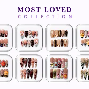NailPhoria MOST LOVED Collection - Handmade Press-On Nails | Reusable, Salon-Quality, Long-Lasting, Glossy Design