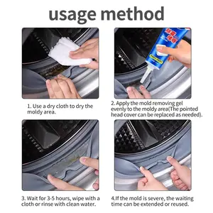 Mold Remover Gel Cleaner, Kitchen Refrigerator Washing Machine Toilet Sink Mold Killer, Effective Mildew Stain Removal Agent