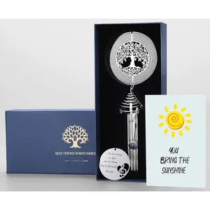 Friend Wind Chime with Tree of Life Wind Spinner - Friendship Gifts for Women Friends - Gifts for  Friends Women, Men